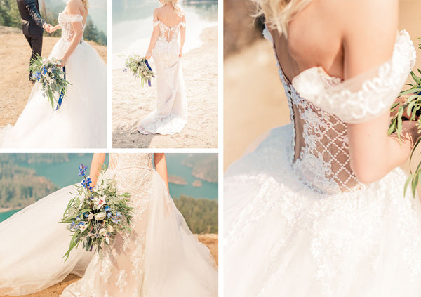 dream dresses by pmn wedding gown off shoulder