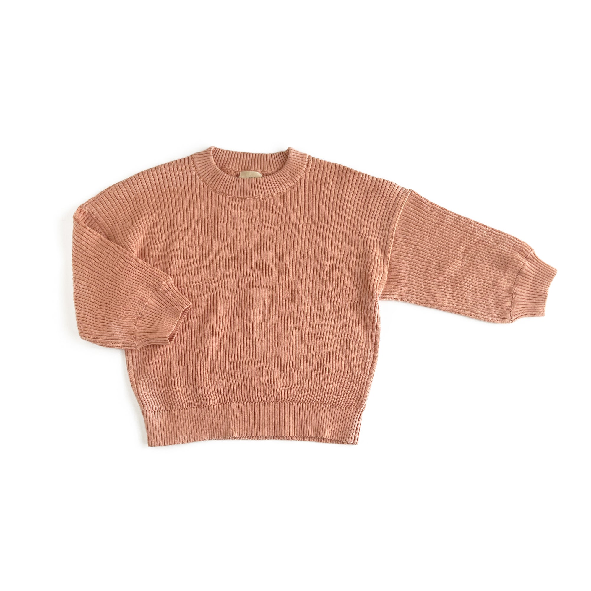 Peach Boxy Knit Sweater