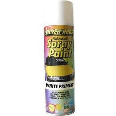 12 x Silverhook WHITE PRIMER - Universal Spray Paint 500ml - Taxi-Mart Shop