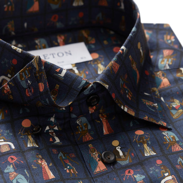 Slim Fit Egyptian Print Shirt – Henry