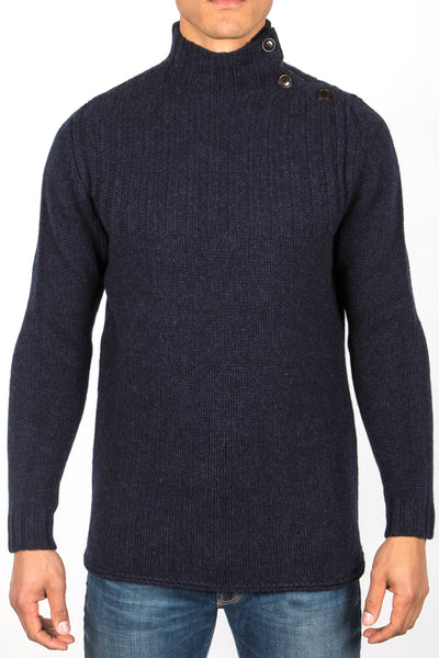 barbour thetford button neck sweater 