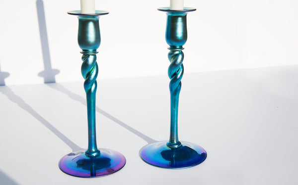 blue candlesticks