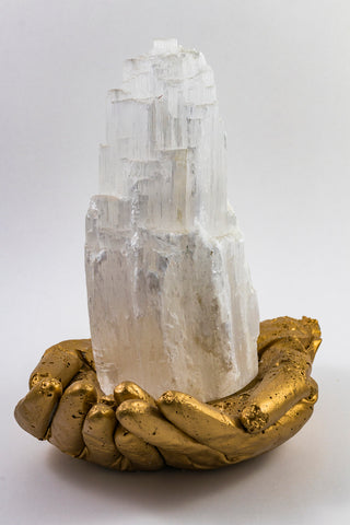 Selenite in hands