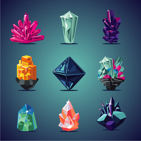 healing crystals graphic
