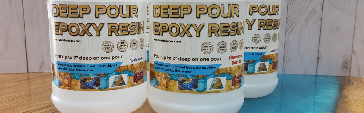 Floral Epoxy Resin for Large Art Castings, Deep Pours and Simulated Water -  2 Part Kit 1.5 Gallon