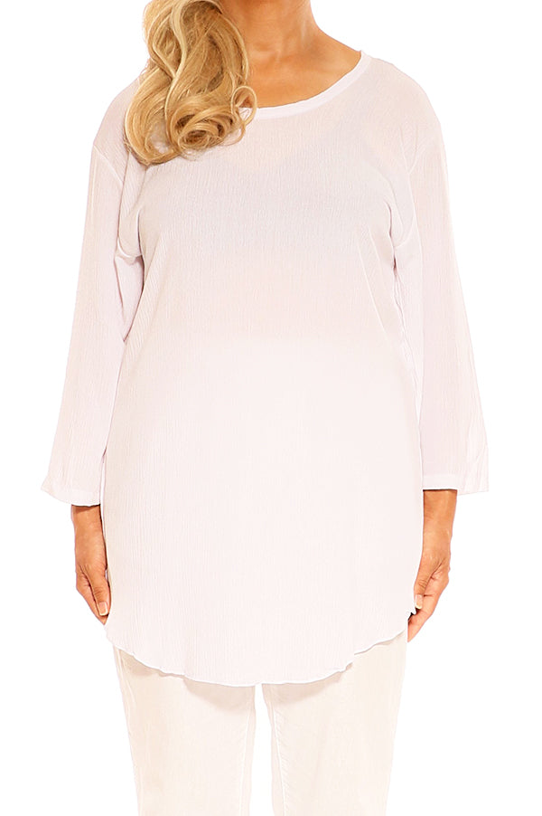 White Cotton Tops - ESMERALDA THOMSON Boho Chic Resort Wear