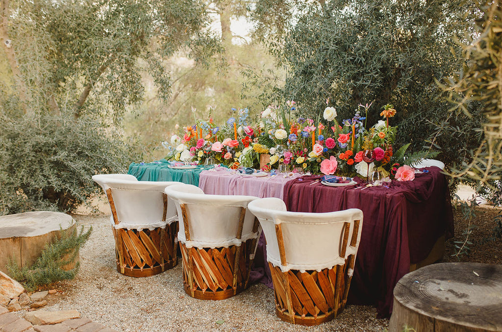 colorful boho wedding with handmade finds