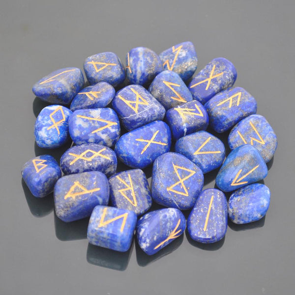 Lapis Lazuli PerthroPerthPerthoPertraPeorth Rune Stone Pendant