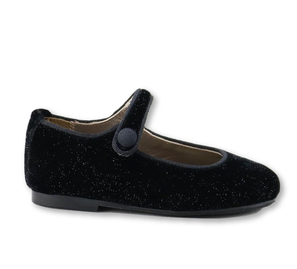 black velvet girls shoes