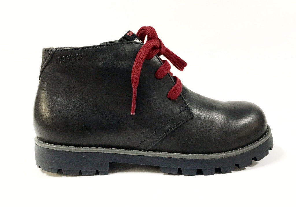 black boot red laces