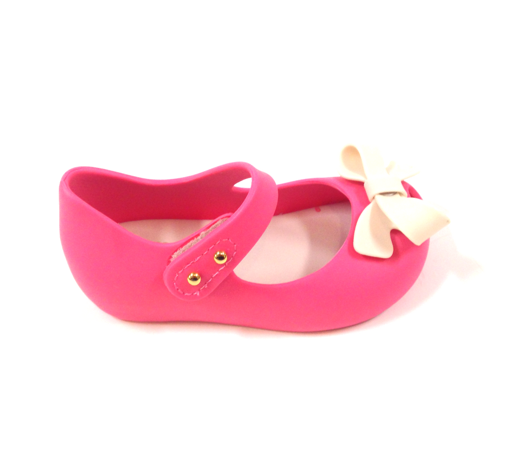 Mini Melissa Pink and White Bow Jelly 