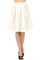 Skirt Faux Leather Circle Pleated New Women Sexy High Waist Knee Length S M L
