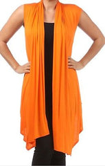 Plus Size Vest Women Open Front Asymmetrical New Wrap Sleeveless 1X 2X 3X Casual