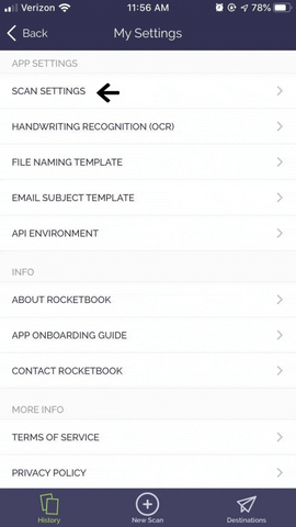 Enhanced Scan Setting