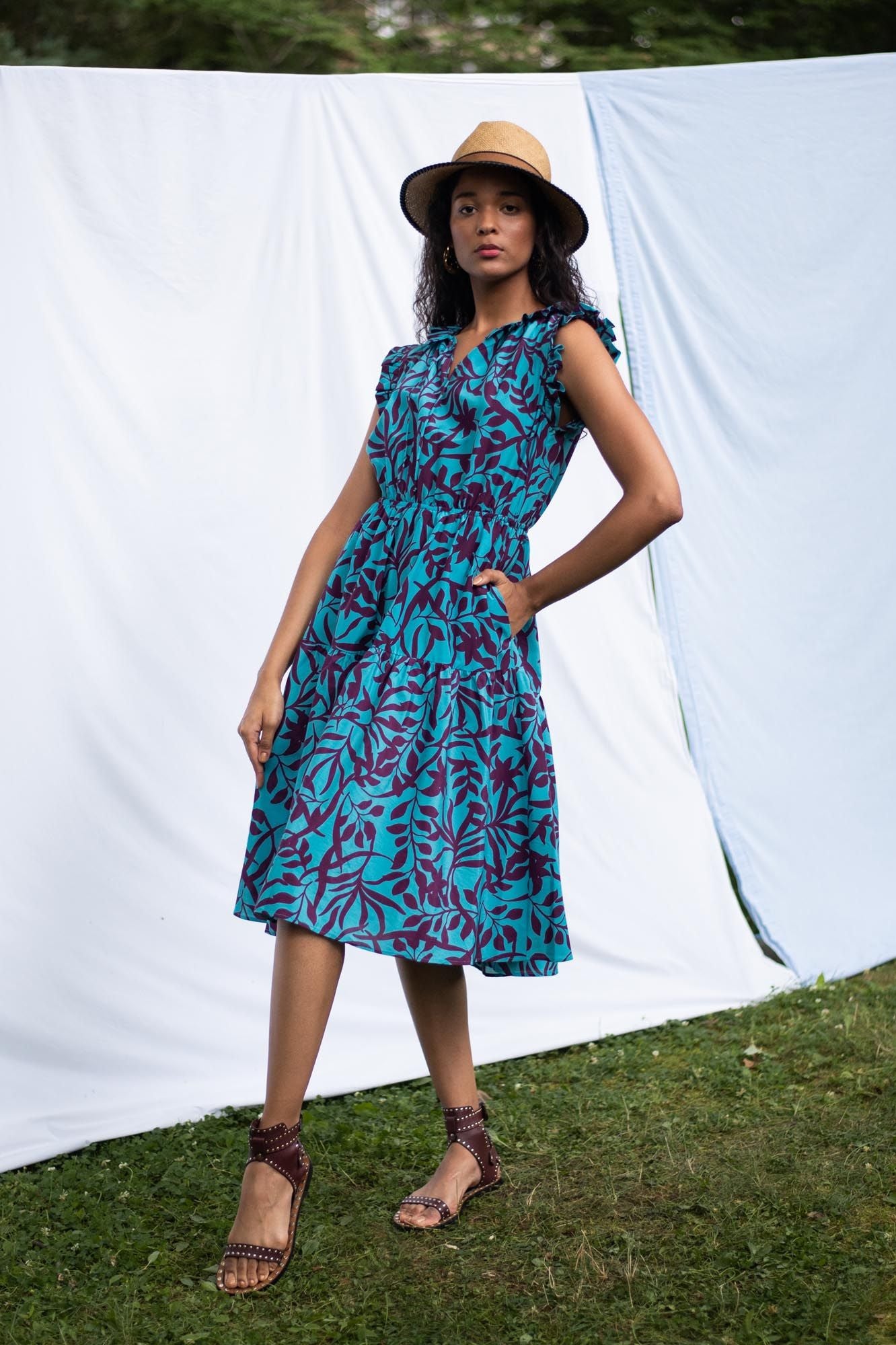 Dani Dress | Sky Figi Floral