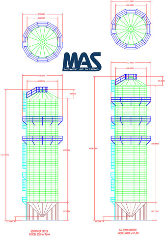 Tower Dryer Drawing and Design