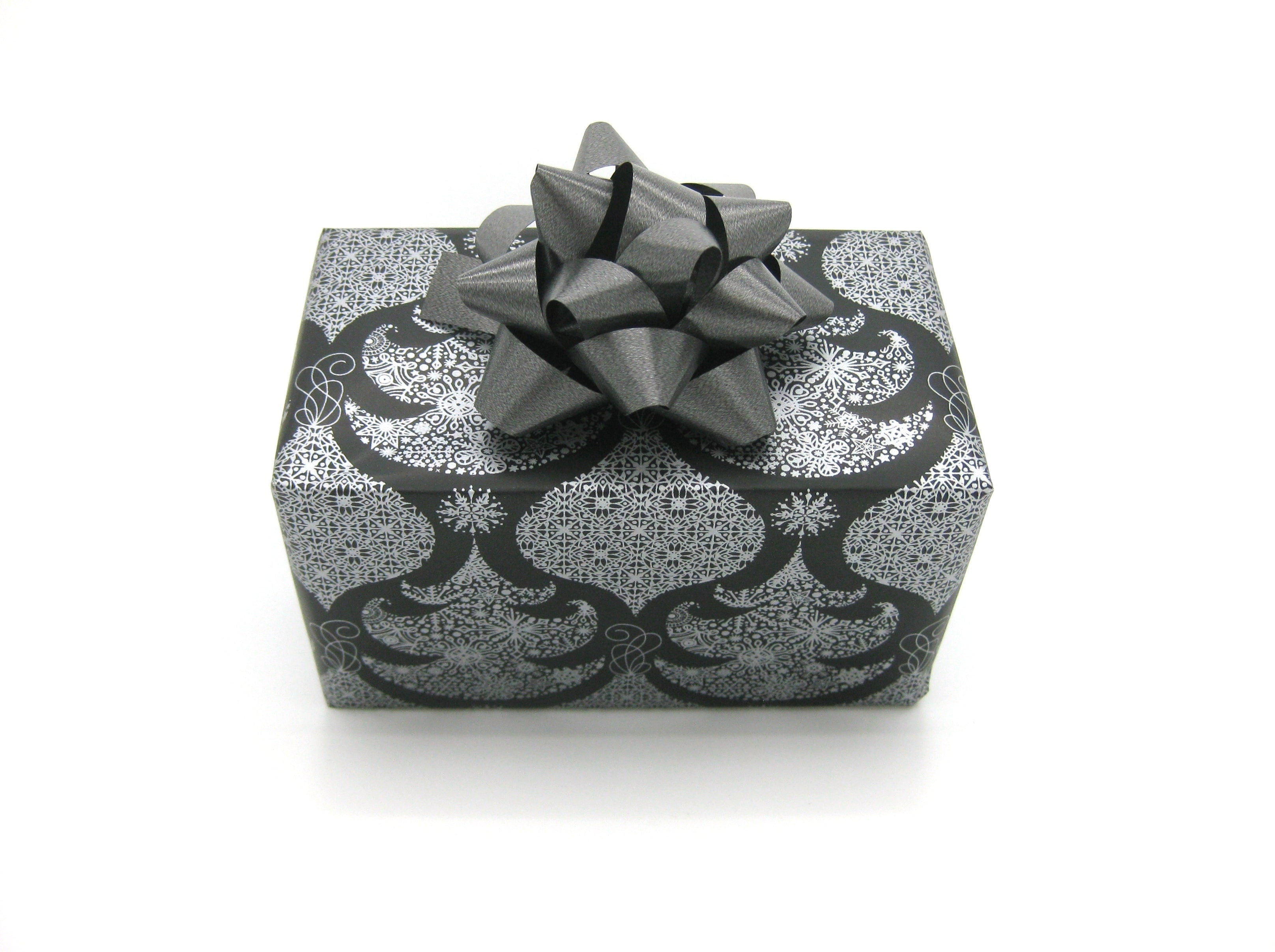 grey christmas gift wrap