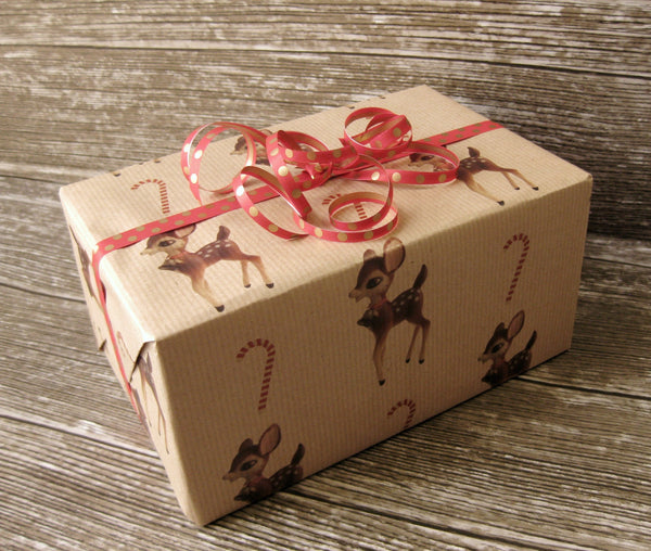 kraft brown christmas wrapping paper