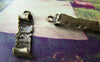 Accessories - 10 Pcs Of Antique Bronze Split Script Scroll Charms 7x25mm A570
