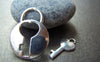 Accessories - 10 Sets Antique Silver Lock Key Toggle Clasps A3678