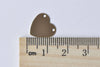 10 pcs 24k Champagne Gold Blank Heart Charms Connectors A8948
