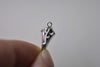 Platinum Tone Earring Hooks Component 19mm Set of 10 A7902