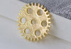 20 pcs Gold Gear Connectors Mechanical Watch Movement Charms A7916