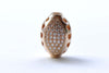Rose Gold Oval Barrel Beads Heart Oval Spacer Set of 1 A8141