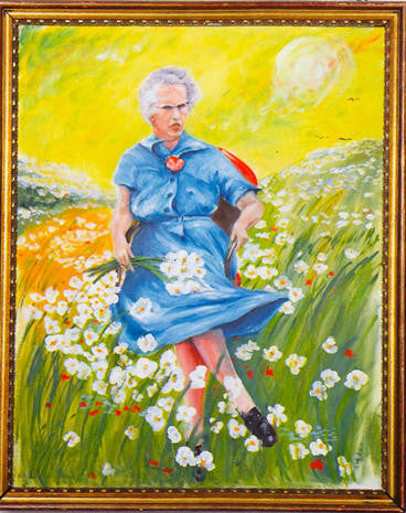 Museum of Bad Art - Lucy in the Field with Flowers