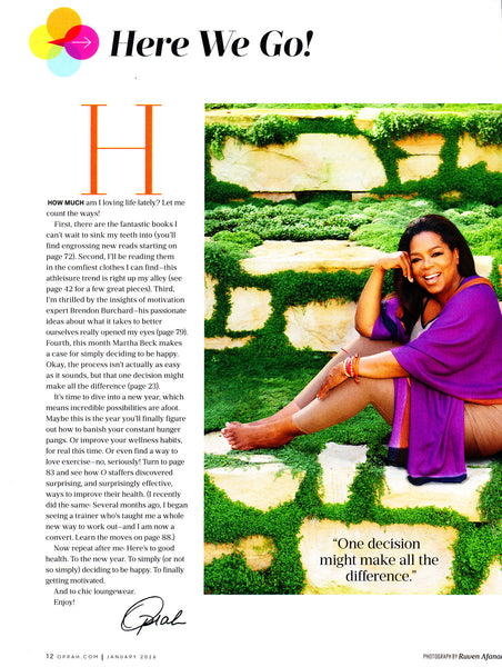 O, The Oprah Magazine January 2016 - Editor's Note