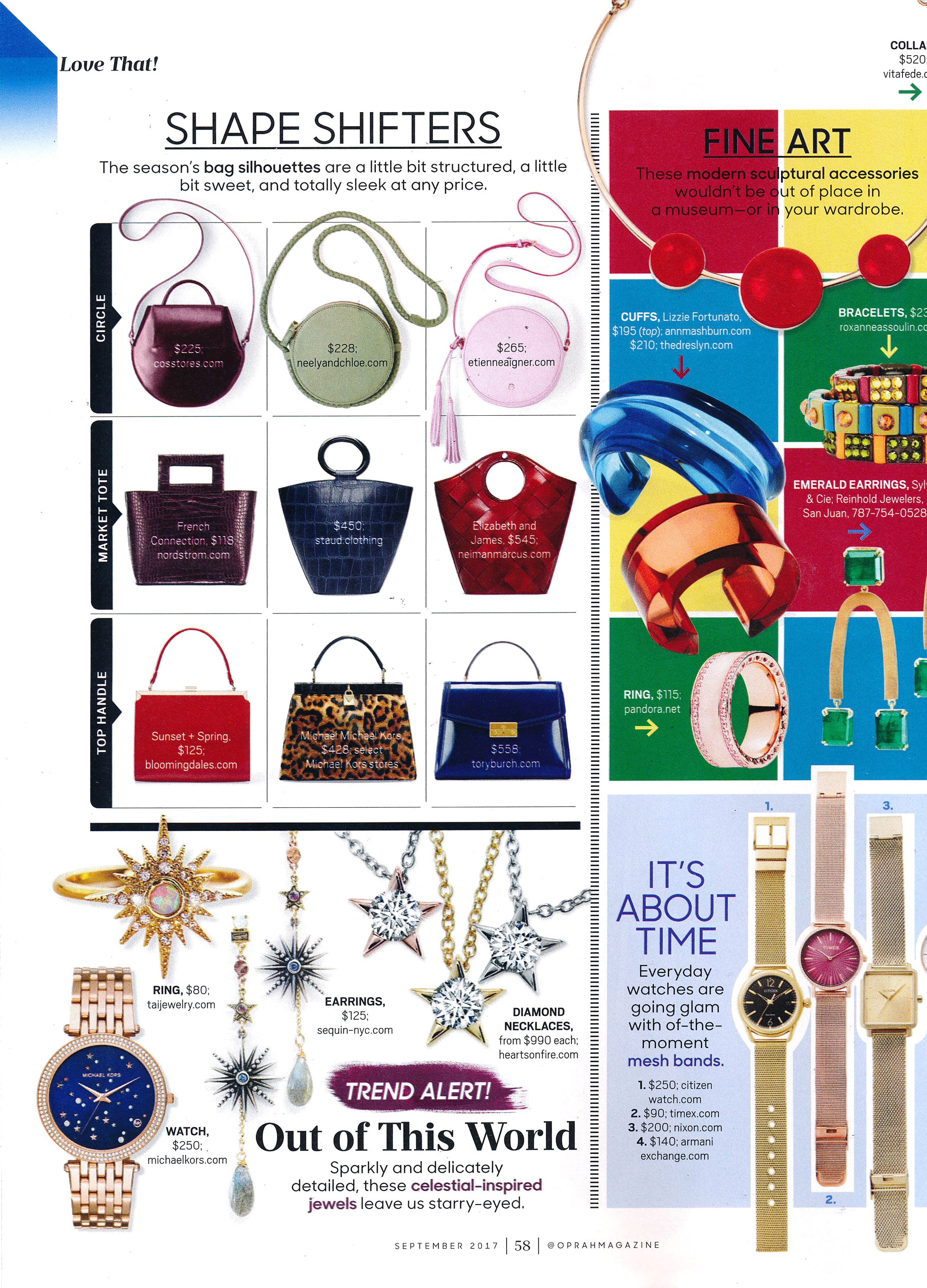 Sequin Earrings Featured in the September Issue of O Magazine