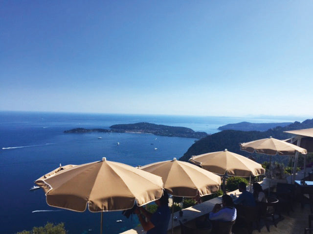 #JetSetSequin - Saint-Tropez view with umbrellas