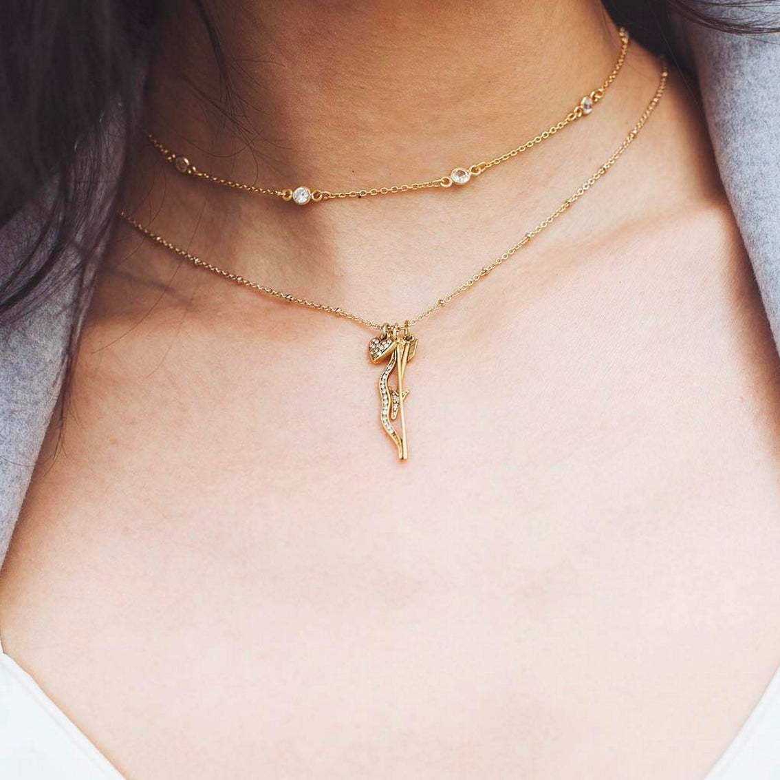 Thoughtful Misfit in Sequin's Love is a Battlefield Talisman Necklace