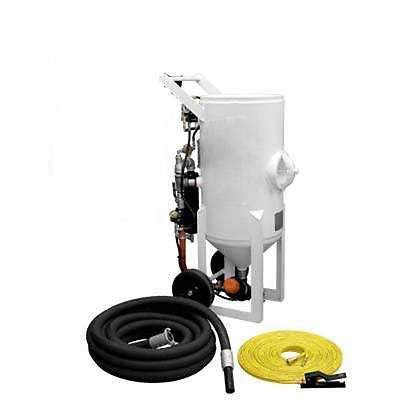 SCHMIDT AXXIOM STYLE 6.5 CUFT PORTABLE SANDBLASTER WITH PNEUMATIC REMOTES HOSE/NOZZ PH