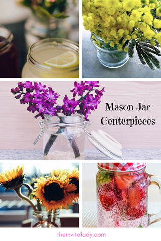 Decorate a baby shower with mason jars for a girl, boy or gender neutral party via theinvitelady.com