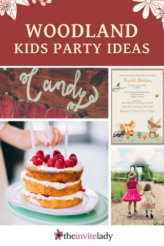 Throw a cute Woodland Theme Kids Party with these decorating, dress up, makeup, and cute animal dessert ideas from theinvitelady.com