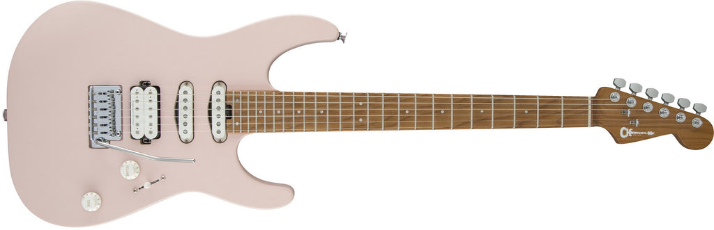 Pro-Mod DK24 HSS 2PT CM, Caramelized Maple Fingerboard, Satin Shell Pink