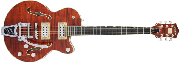Gretsch G6659TFM Players Edition Broadkaster Jr. Center Block Single-Cut with String-Thru Bigsby Bourbon Stain
