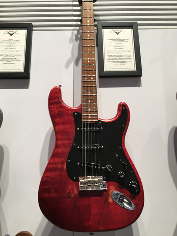 Raspberry Red Spalt Top Stratocaster by Jason Smith #331