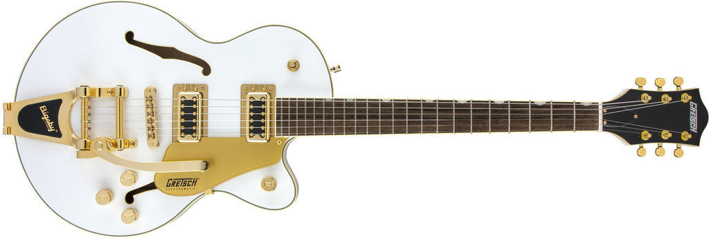 G5655TG Limited Edition Electromatic Center Block Jr. Single-Cut with Bigsby and Gold Hardware, Laurel Fingerboard, Snow Crest White