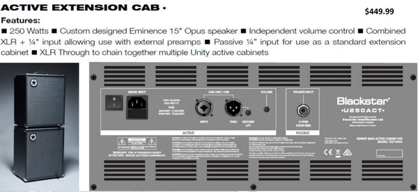 Blackstar Unity Active Extension Cab