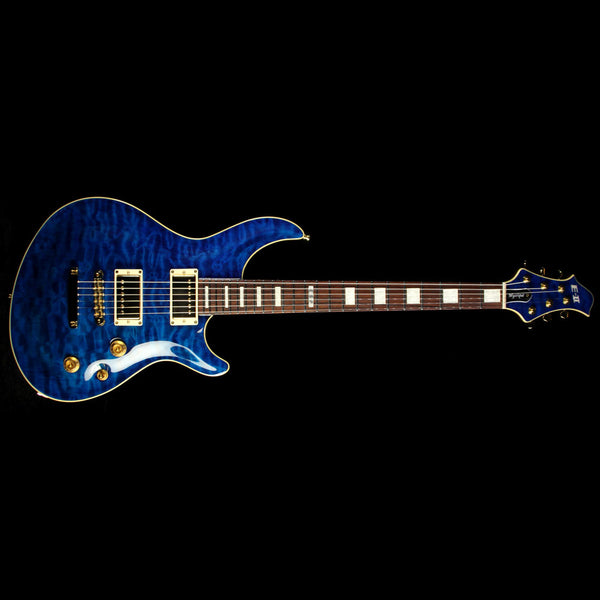 Used 2016 ESP E-II Mystique QM/NT Electric Guitar Marine Blue #ES1524123
