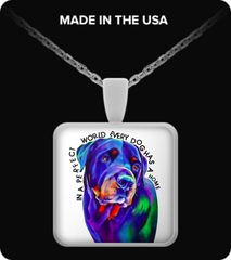 rottweiler gift necklace