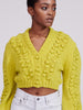 Gloria Alpaca Wool Cropped Cardigan Chartreuse