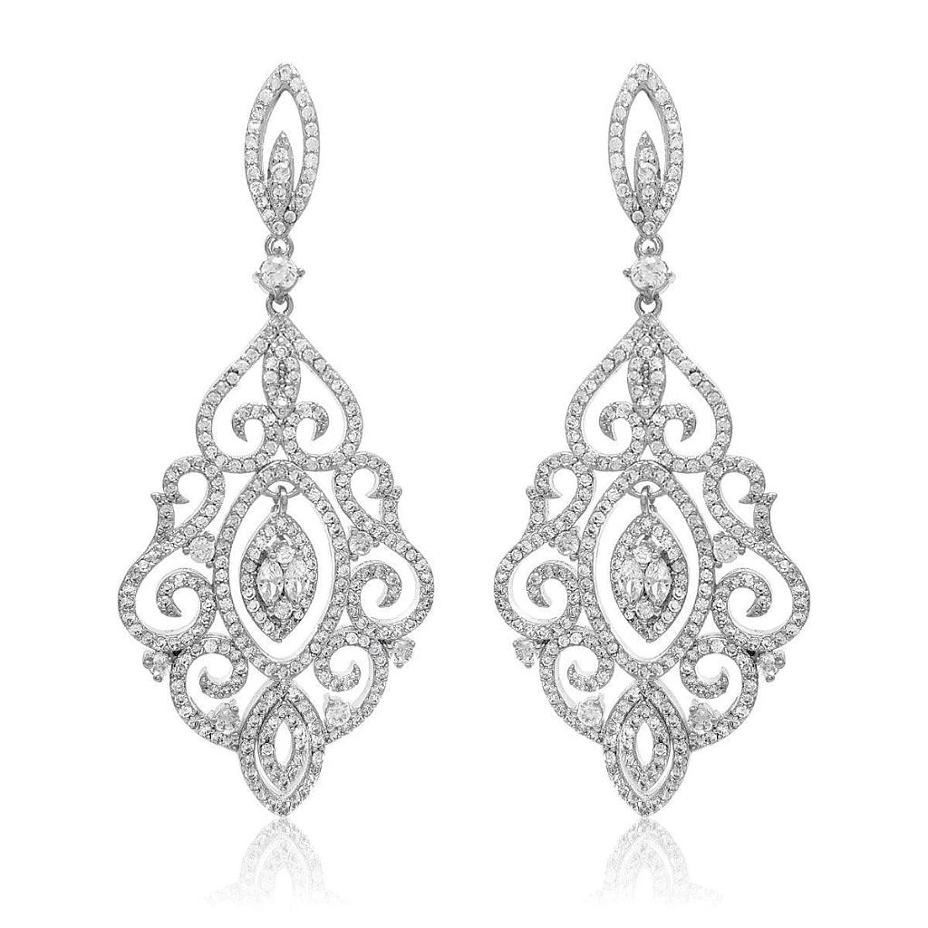 diamond drop earrings bridal