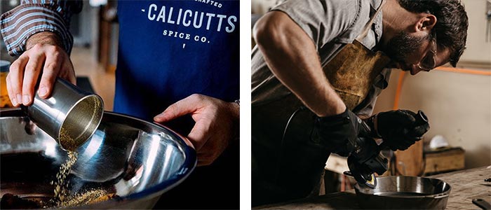Calicutts Spices and Smithey iron skillets