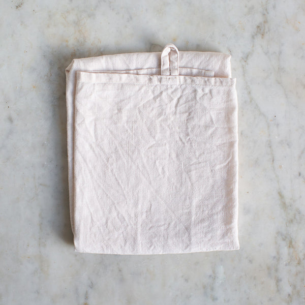 EX-PROP HANDMADE LINEN KITCHEN TOWEL IN WARM WHITE