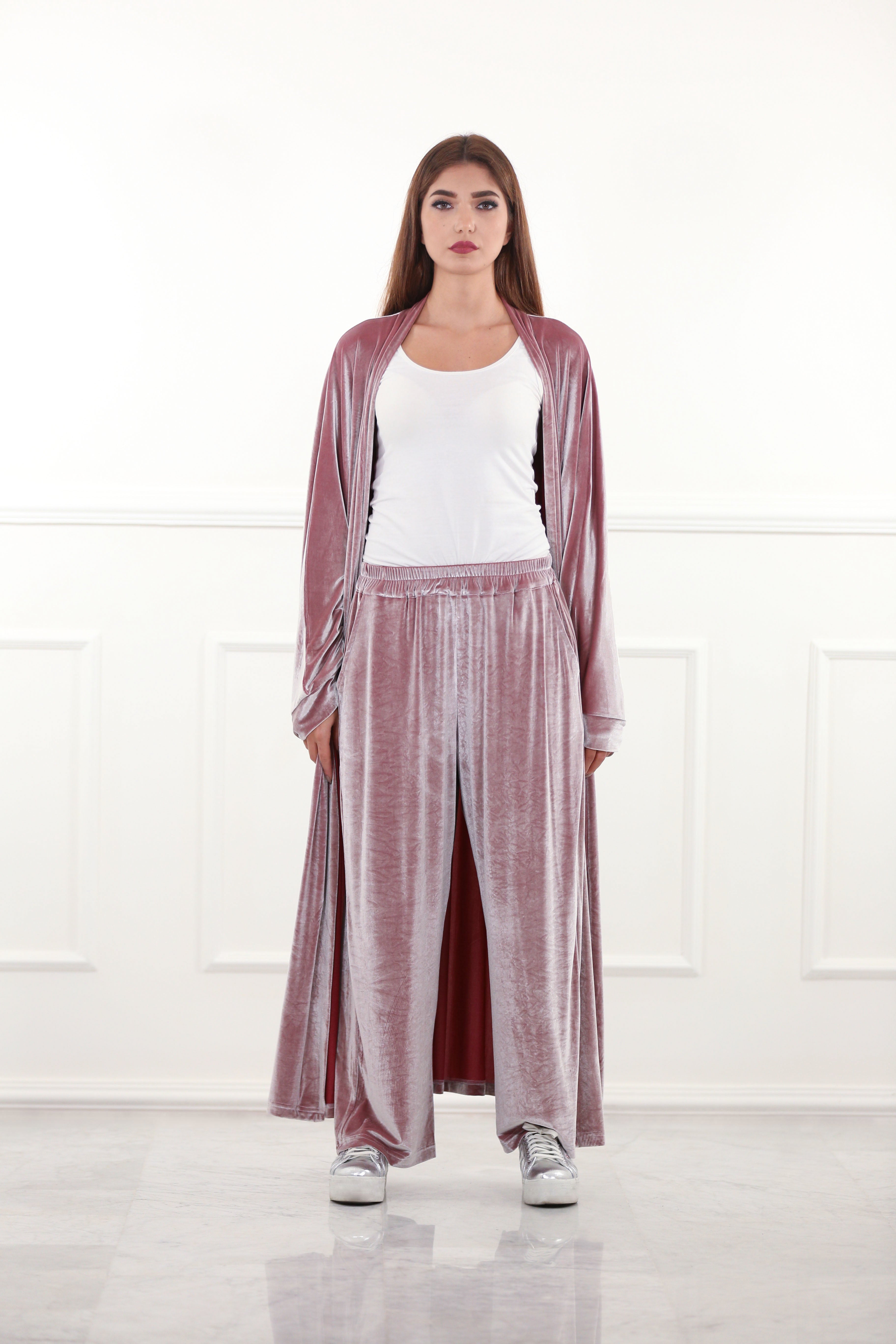 Pastel Pink Velour Pants