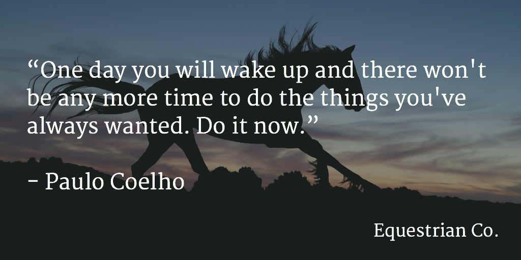 One day you will wake up and there won't be any more time to do the things you've always wanted. Do it now. 