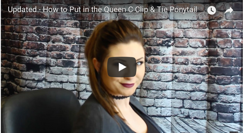 How to put in a ponytail hair extension by Queen C Hair